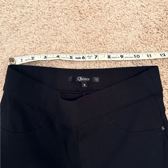 Quince Ultra Stretch Ponte Pull on Pants Black Straight Leg Size Small - Picture 8 of 12